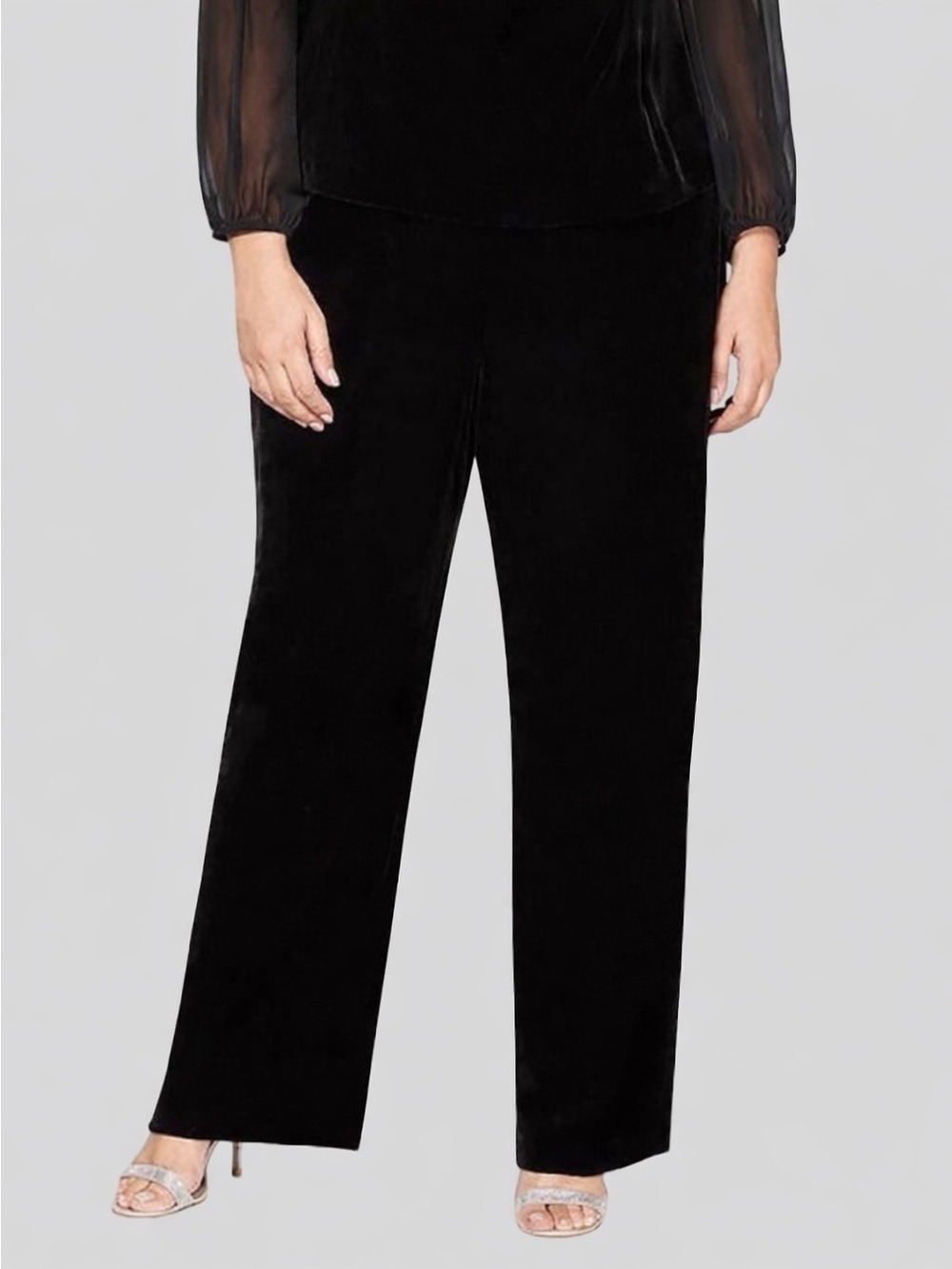 LIZ CLAIRBORNE Black Velvet Pants size 18w
